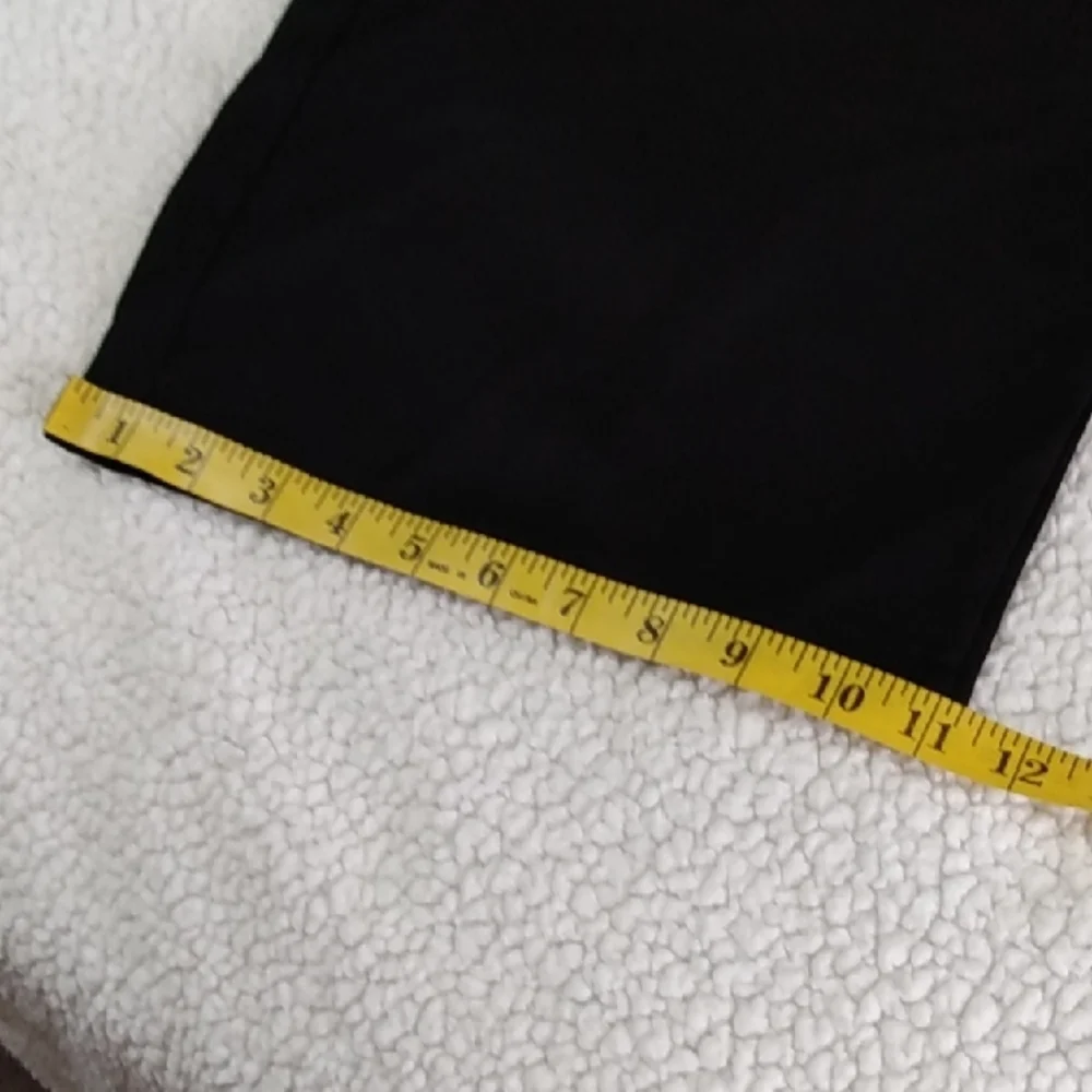 High-Rise Extra Wide-Leg Black Women's Pants W/Front Pockets - Large